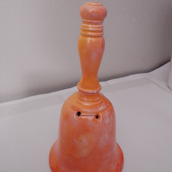 Orange Owl Signed Decorative Bell - Picture 3 of 3